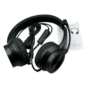 Cyber Acoustics USB-A Wired Headset with Microphone AC-5008  Noise Canceling
